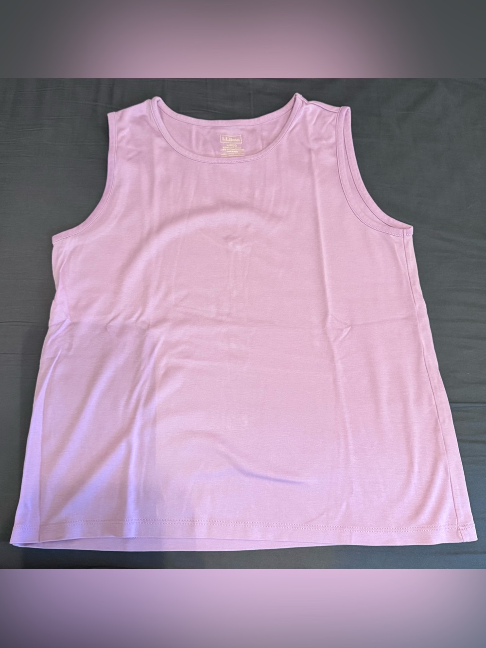 L.L.Bean Pima Cotton Tank Top Light Purple Size L Large